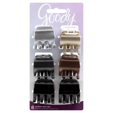 Goody Classics Medium Claw Clips, 6-Pcs.