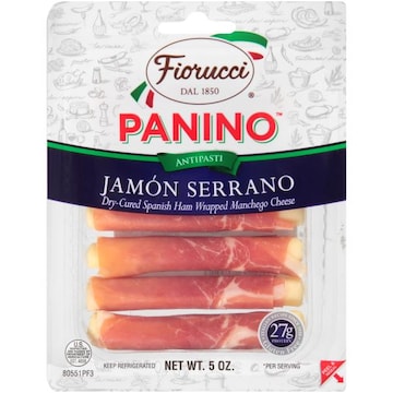 Fiorucci Panino Hard Salami Wrapped Mozzarella Cheese Panino