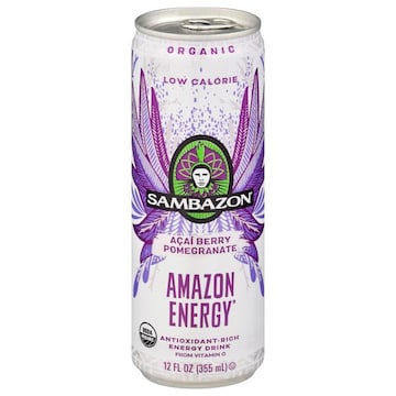 Sambazon Amazon Energy Energy Drink, Low Calorie, Acai Berry Pomegranate