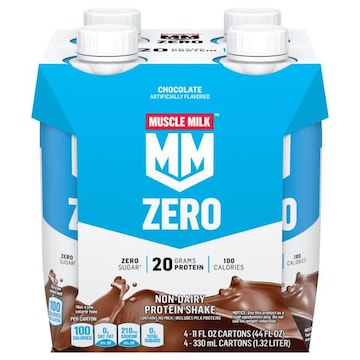 Muscle Milk Zero Protein Shake, Non-Dairy, Chocolate