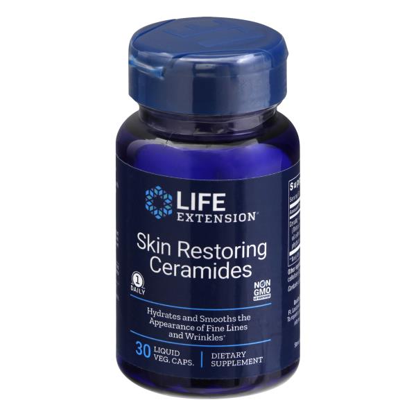 Complément Alimentaire Life Extension Céramides Reconstructeurs De La Peau - Boîte De 30 Capsules - Neuf