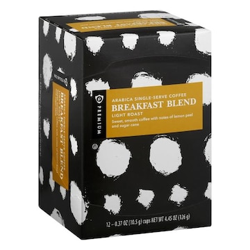 Publix Coffee, Arabica, Light Roast, Breakfast Blend, Single-Serve