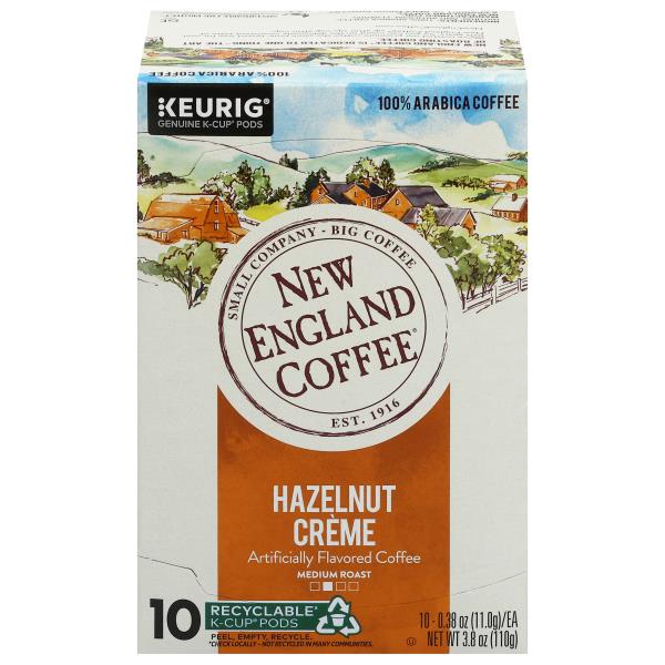[新品・希少]　スタバ プエルトリコ コーヒー NYエデゥケーション付き New England Coffee K-Cup Pods Medium Roast Hazelnut Creme Coffee