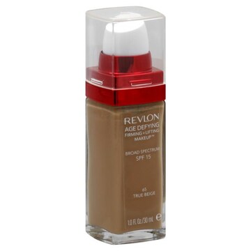 Revlon Age Defying Firming + Lifting Makeup, Broad Spectrum 15, True Beige 65