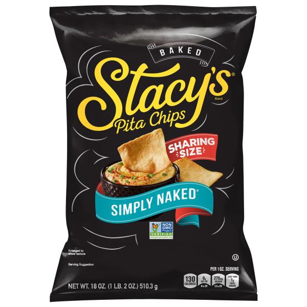 Stacy's Pita Chips, Simply Naked, Baked, Sharing Size Publix Super