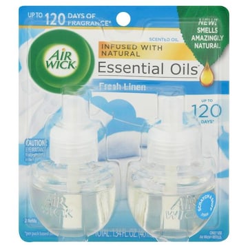 Air Wick Essential Oils Scented Oil Refills, Fresh Linen