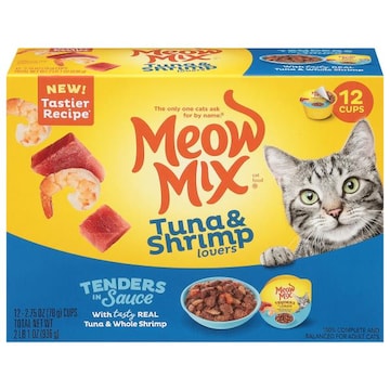 Meow Mix Cat Food, Tuna & Shrimp Lovers, Tenders in Sauce