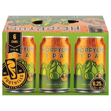 Foothills Brewing Beer, IPA, Hoppyum