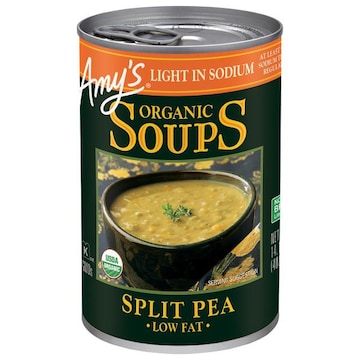 Amy's Organic Split Pea Soup, Light in Sodium, Low Fat, Gluten free, 14.1 oz.