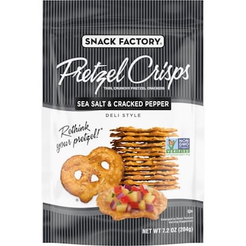 Snack Factory® Sea Salt & Cracked Pepper Pretzel Crisps
