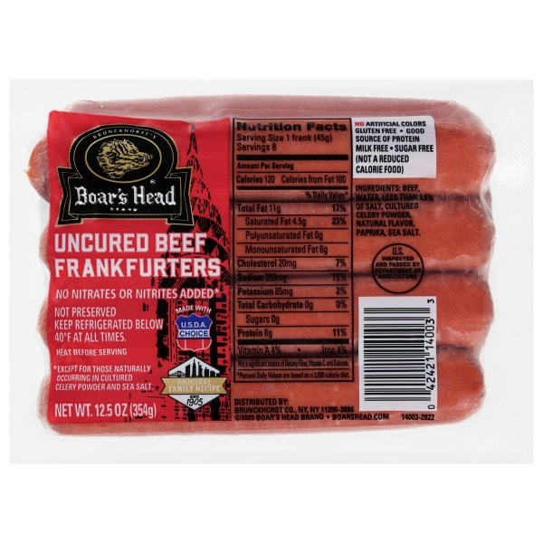 Boar's Head Uncured Beef Frankfurters | Publix Super Markets