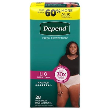 Depend Fresh Protection Maximum L Underwear