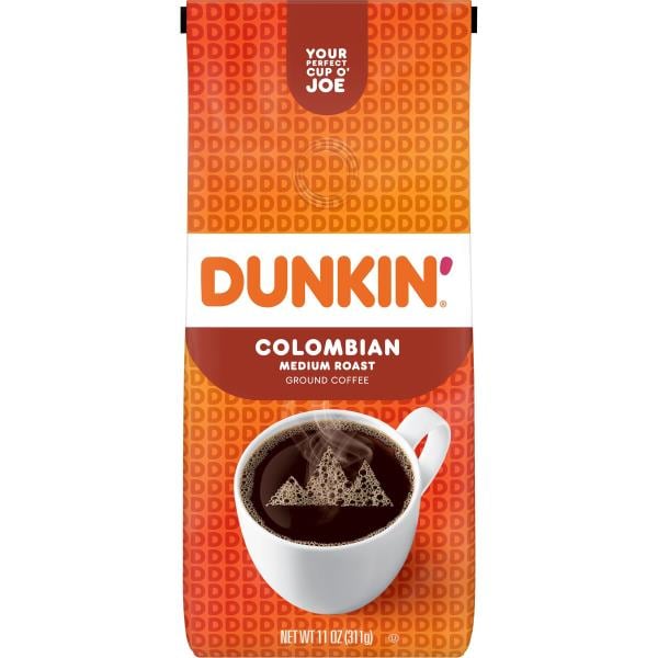Dunkin' Coffee, Ground, Medium Roast, 100 Colombian Publix Super Markets
