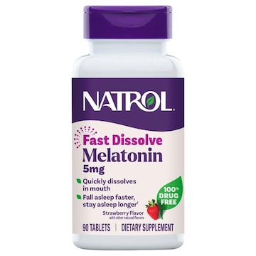 Natrol Fast Dissolve Tablets Strawberry Flavor 5 mg Melatonin