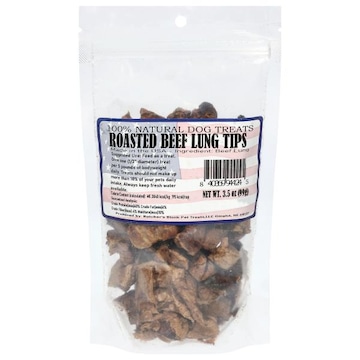 Butcher's Block Dog Treats, 100% Natural, Roasted Beef Lung Tips