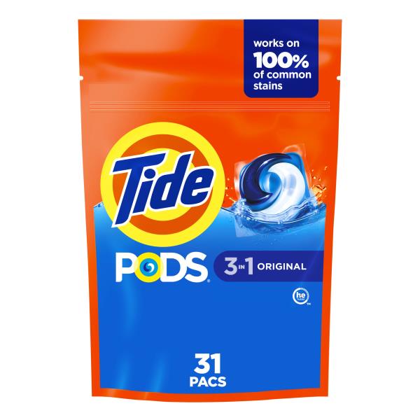 Tide PODS Laundry Detergent Pacs, Original Scent, 31 Count Publix