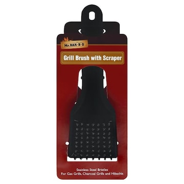 Mr Bar B Q Premium Grill Brush, with Scraper