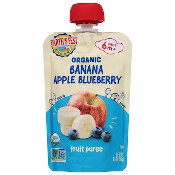 Earth's Best Organic Organic Organic Ages 6m+ Banana Apple Blueberry Fruit Puree