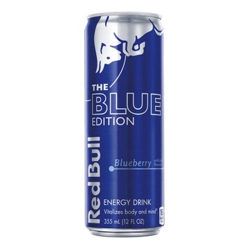 Red Bull Blue Edition Energy Drink Blueberry, 114mg Caffeine, 12 fl oz Can