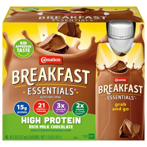 Carnation Breakfast Essentials Nutritional Drink, High Protein, Rich
