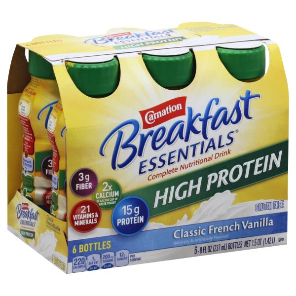 Carnation Breakfast Essentials Nutritional Drink, High Protein, Classic ...