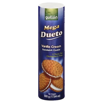 Gullon Cookies, Sandwich, Vanilla Cream, Mega Dueto