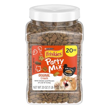 Friskies Party Mix Made in USA Facilities Cat Treats, Party Mix Original Crunch