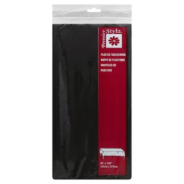 Premier Stylz Tablecover, Plastic, Black