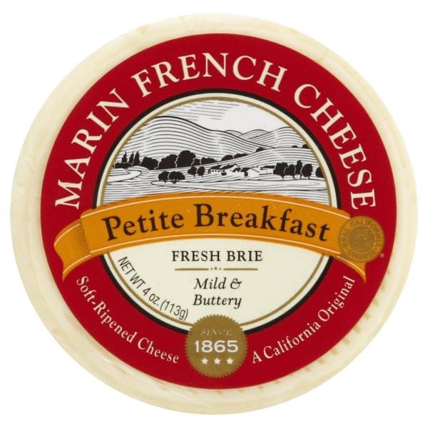 Marin French Cheese Cheese, Soft-Ripened, Petite Breakfast, Fresh Brie ...