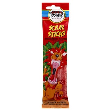 Paskesz Sour Sticks, Strawberry Flavored