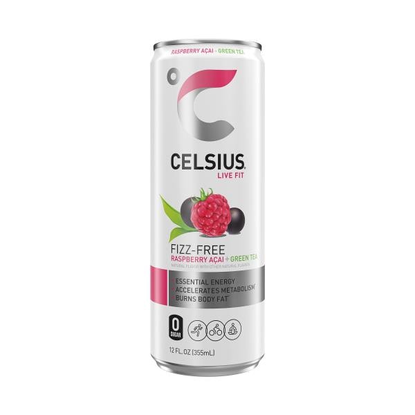 Celsius Fizz Free Raspberry Acai Green Tea, Functional Energy