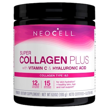 Neocell Super Collagen Plus, with Vitamin C & Hyaluronic Acid, Collagen Type 1 & 3