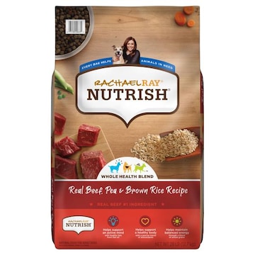 Rachael Ray Nutrish Food for Dogs, Real Beef, Pea & Brown Rice Recipe, Adult