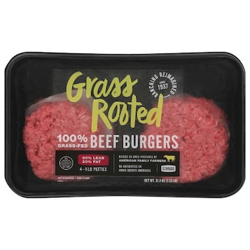 Grass Rooted Beef Burgers, 80%/20%