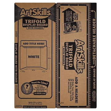 Artskills Display Board, Trifold, with Header