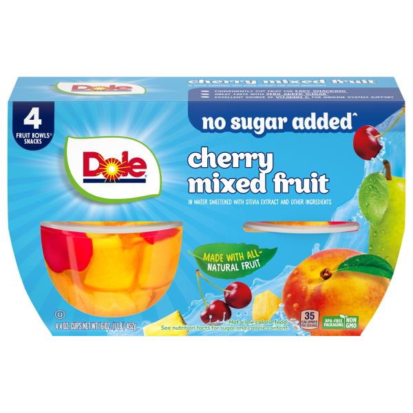 Dole Cherry Mixed Fruit, in Water Sweetened with Stevia Extract