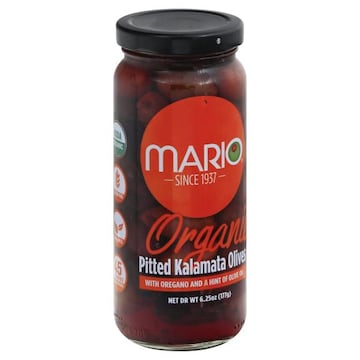 Mario Olives, Kalamata, Organic, Pitted