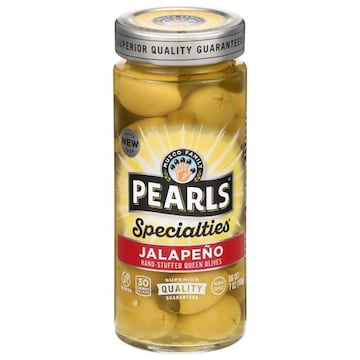 Pearls Specialties Olives, Hand-Stuffed Queen, Jalapeno