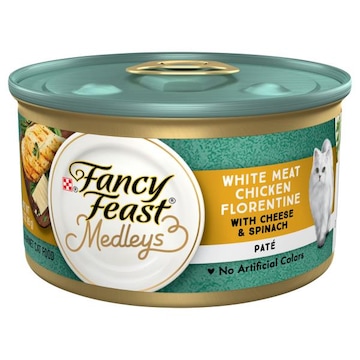 Fancy Feast Medleys Cat Food, Gourmet, White Meat Chicken Florentine, Pate