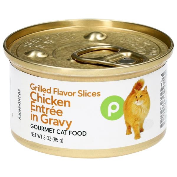 Publix Gourmet Cat Food, Chicken Entree in Gravy Grilled Flavor