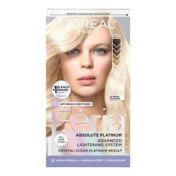 L'Oreal Paris Feria Lightening System with Anti-Brass Conditioner Extreme Platinum