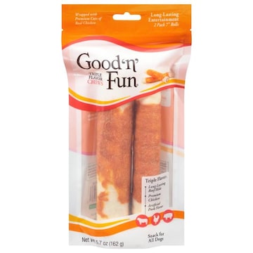 Healthy Hide Good 'n' Fun Dog Treats, Gourmet, Triple Flavor Chews, 2 Pack
