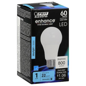 Feit Electric Enhance Light Bulbs, LED, Daylight, 8.8 Watts