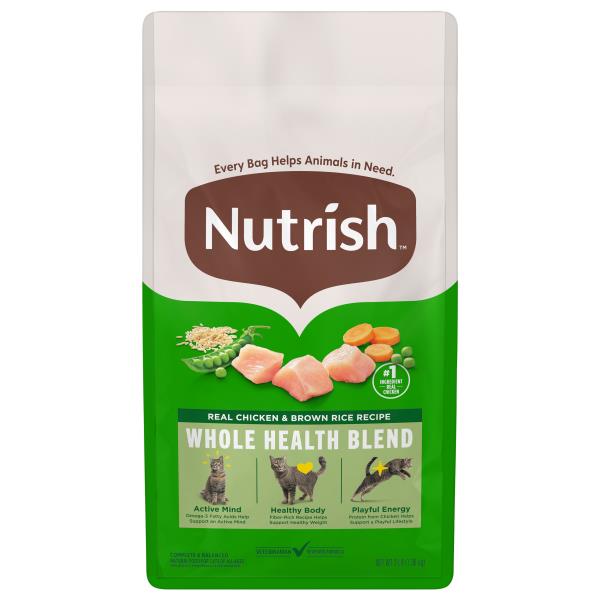 Nutrish Food for Cats, Natural, Real Chicken & Brown Rice Recipe