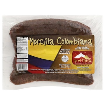 De Mi Tierra Sausages, Morcilla Colombiana, Precooked Blood Pudding