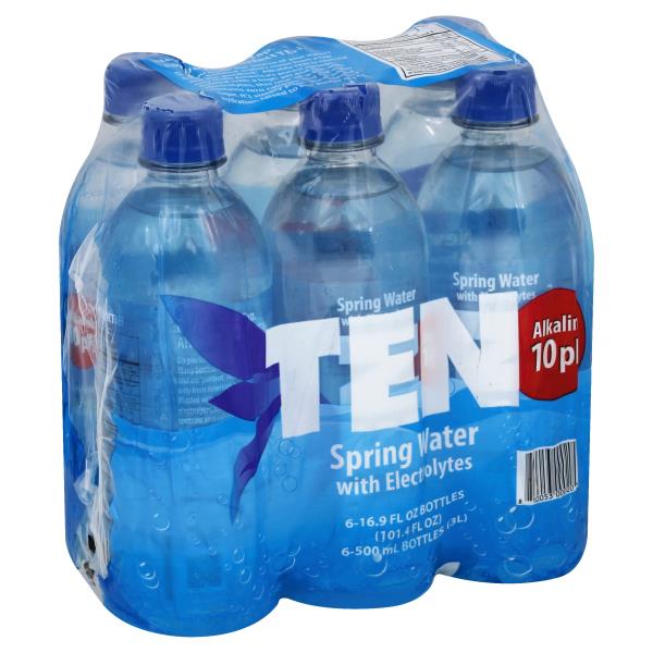 Ten Spring Water, Alkaline 10 PH, Electrolyte - 128 fl oz