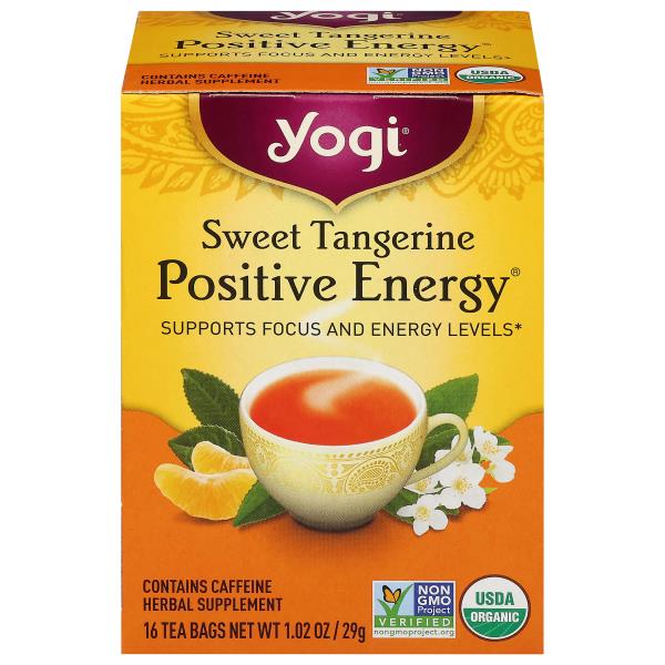 Yogi Positive Energy Tea, Sweet Tangerine, Tea Bags Publix Super Markets