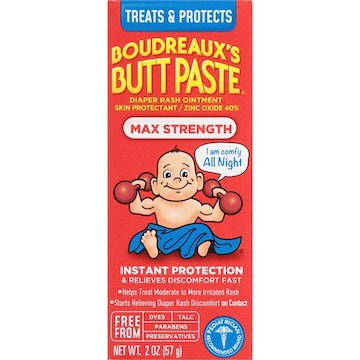 Boudreaux's Butt Paste Diaper Rash Cream Ointment, Maximum Strength