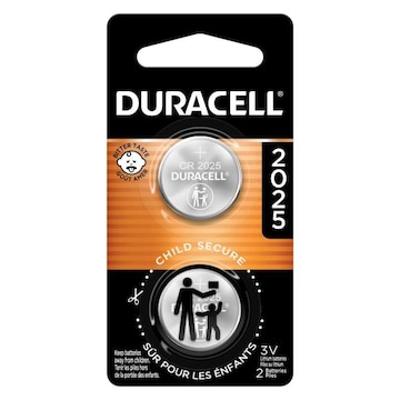 Duracell 2025 3V Lithium Coin Battery, 2/Pack