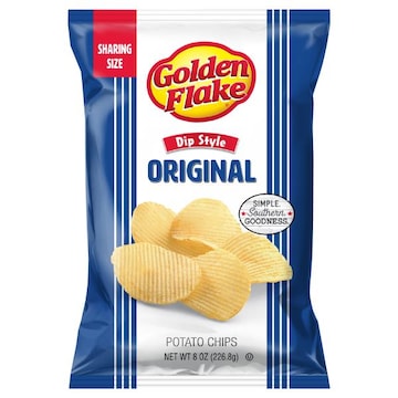 Golden Flake Potato Chips, Dip Style, Original, Sharing Size